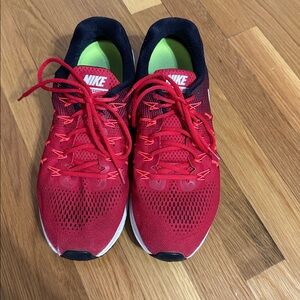 Nike Red and Black Athletic Sneakers